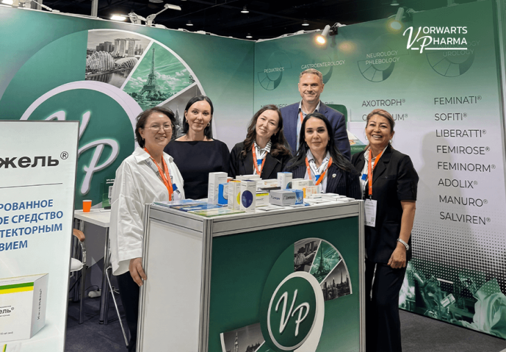 Vorwarts Pharma products at KIHE 2026 exhibition in Almaty